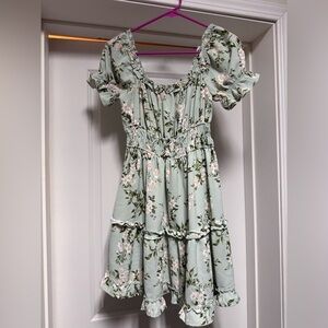 Floral Green Dress